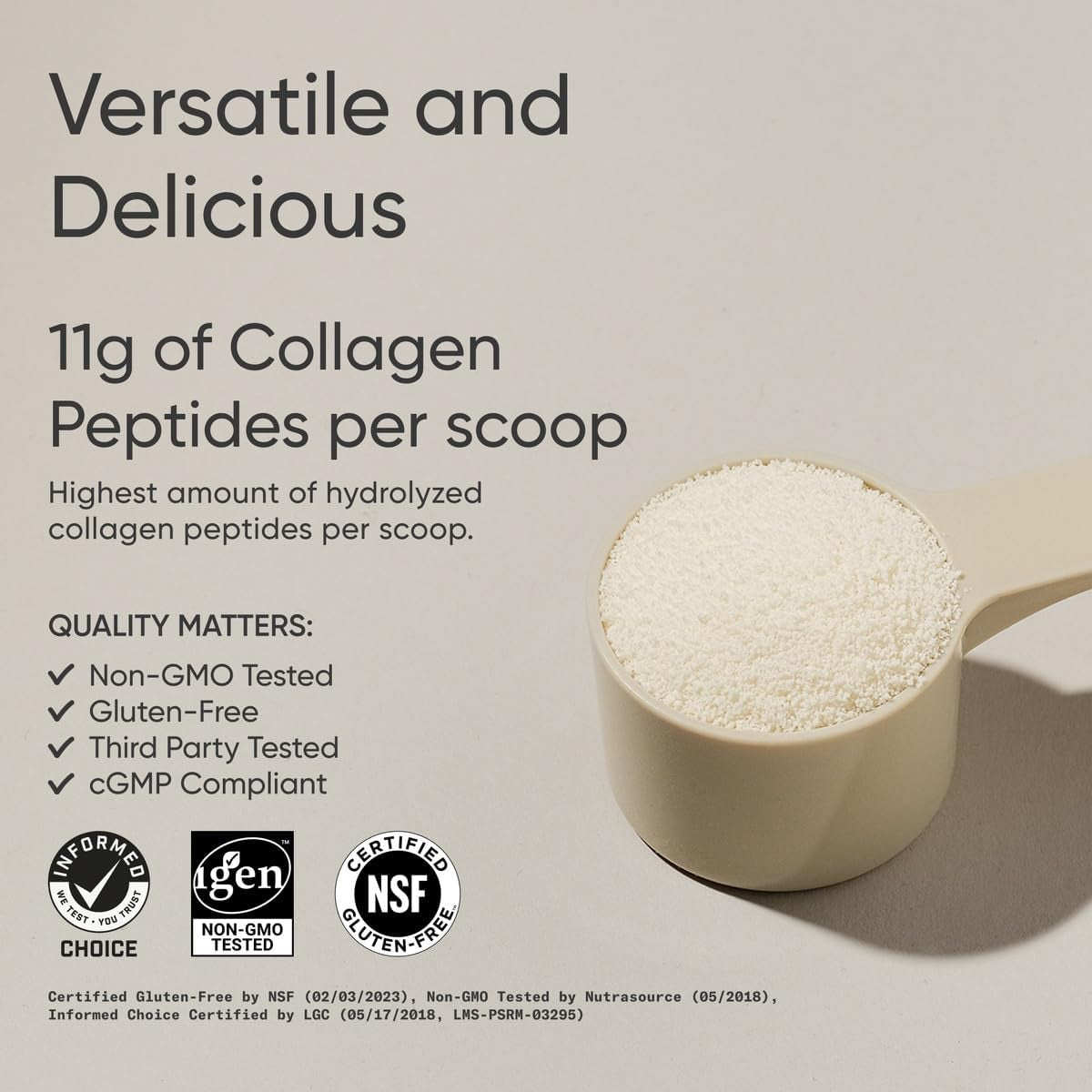 Collagen Peptides - Hydrolyzed Type 1 & 3 Collagen Powder Protein Supplement for Healthy Skin, Nails, & Joints - Easy Mixing Vital Nutrients & Proteins, Collagen for Women & Men